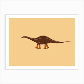 Rebbachisaurus Reba The Cowgirl Dinosaur Art Print