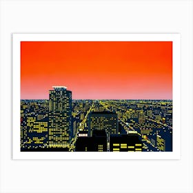 City Pop At Night - Hiroshi Nagai Art Print