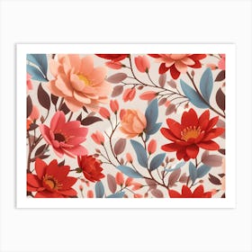 Floral Pattern 35 Art Print