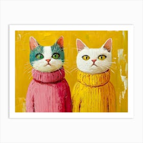 Cats In Sweaters 4 Art Print