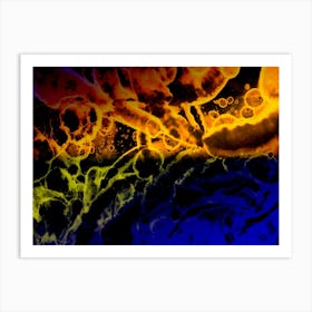 Alcoholic Ink Abstraction Full Moon 1 Art Print