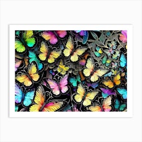 Colorful Butterflies 9 Art Print