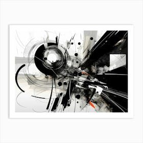 Resistance Abstract Black And White 1 Poster