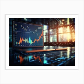 Stock Market Graph Art Print