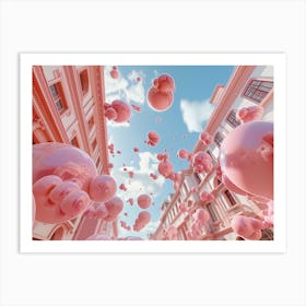 Pink Balloons Art Print