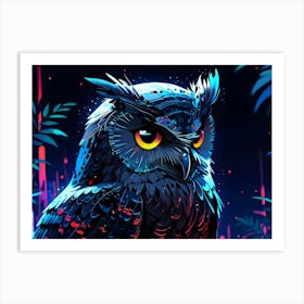 Owl In The Forest 2 Art Print