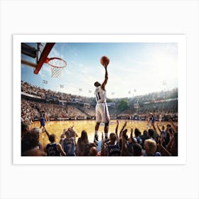 Ball Basketball Game Court People Championship Basketball Court Basket Player Sport Play (10) Art Print