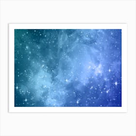 Shining Sky Galaxy Space Background Art Print