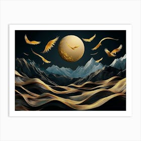 Golden Eagles 1 Art Print