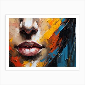 Abstract Of A Woman'S Face 2 Art Print