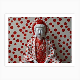 Red Buddha Art Print