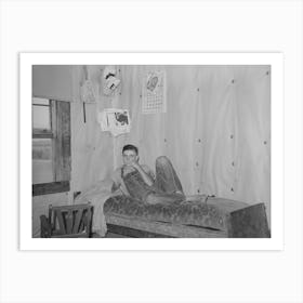 Son Of Woman Tenant Farmer On Daybed In Corner Of Living Room Near Sallisaw, Oklahoma By Russell Lee Art Print