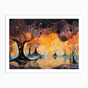 Trees In The Water Art Print