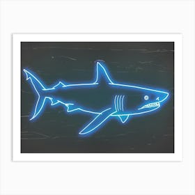 Neon Goblin Shark 1 Art Print