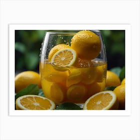 Lemon Juice In A Glass Art Print