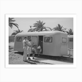Family Moving Into Trailer At The Fsa (Farm Security Administration) Camp For Defense Workers, This Family Is From Art Print