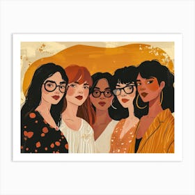 Women In Glasses 3 Art Print