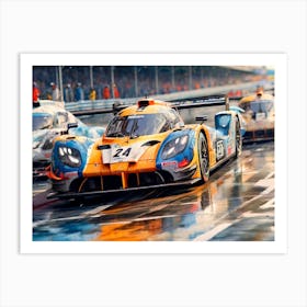 Wet Race Track Art Print