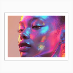 Holographic Woman 5 Art Print