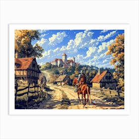 Knight On Horseback Art Print