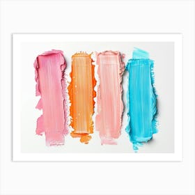 Colorful Paint Brushes Isolated On White Background Art Print