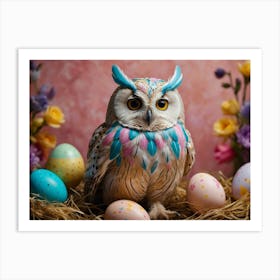 Easter Owl 5 Art Print