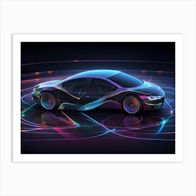 Futuristic Car 4 Art Print