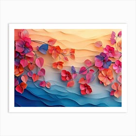 Paper Flowers 37 Art Print