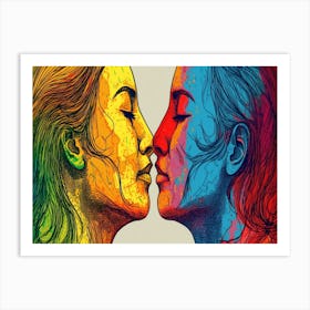 Rainbow Kisses 1 Art Print