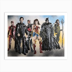 Justice League Abstract Art Print