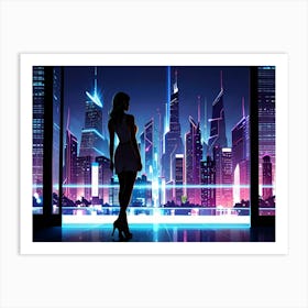 Futuristic Cityscape 1 Art Print