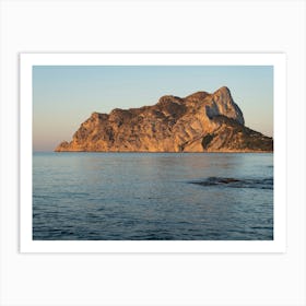 Mediterranean Sea and Peñón de Ifach at sunrise Art Print