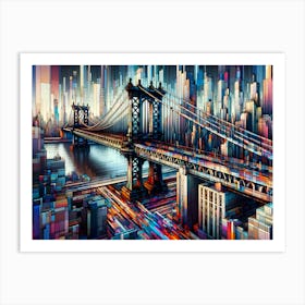 New York Bridge Art Print