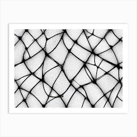 Black And White Net Art Print