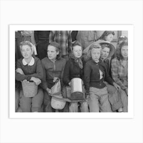 High School Girls Who Are Going To The Pea Fields, Nampa, Idaho By Russell Lee 1 Art Print