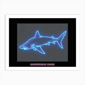 Pink Aqua Hammerhead Shark Poster 6 Art Print