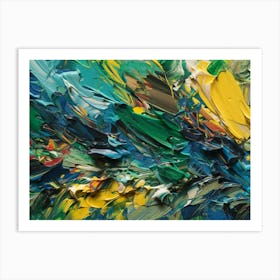 Vibrant Colors Create Abstract Chaos Paper Generated By Ai Art Print