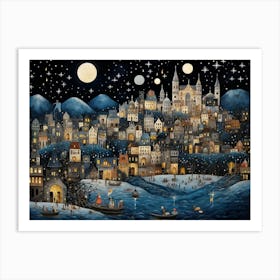 City At Night 5 Art Print