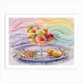 Fruit In A Glass Still Kitchen 1 Art Print