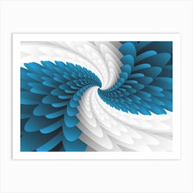 Blue Majestic Wings Art Print