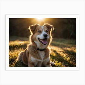 Dog In The Sun Art Print