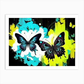 Abstract Butterfly Painting 4 Art Print