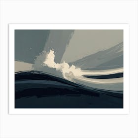 Abstract Wave Painting hamptons Art Print