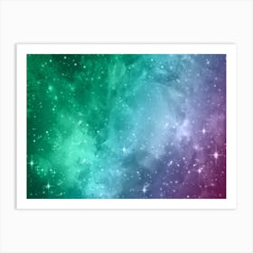 Shining Star Galaxy Space Background Art Print