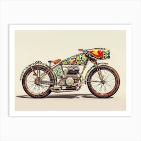 Vintage Colorful Scooter 31 Art Print