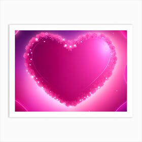 A Glowing Pink Heart Vibrant Horizontal Composition 93 Art Print