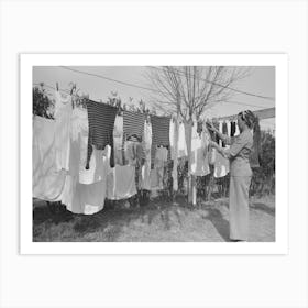 Washday At The Fsa (Farm Security Administration) Camelback Farms, Phoenix, Arizona By Russell Lee 1 Art Print