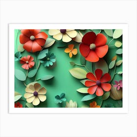 Paper Flowers 52 Art Print