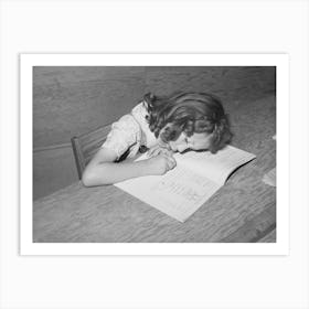 Untitled Photo, Possibly Related To Schoolgirl At The Fsa (Farm Security Administration) Farm Workers Camp Art Print