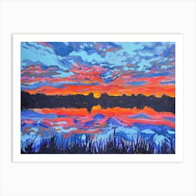 Sunset At Widewaters Art Print